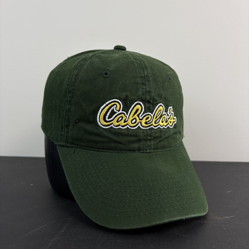 Cabelas Script Forest Green Dad Hat Embroidered Granola Cap Strapback Adjustable